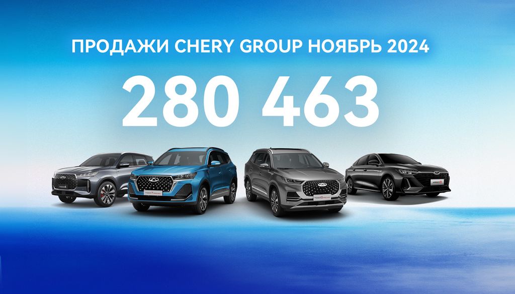 Новый рекорд CHERY GROUP: 280 000 автомобилей продано за месяц по всему миру